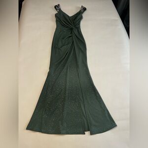 Ever Pretty Dark Green Maxi Dress with Sparkle